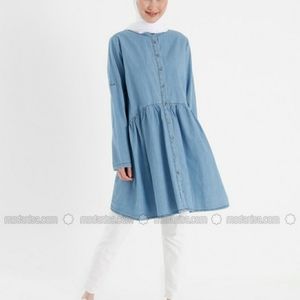 Blue crew neck Tunic